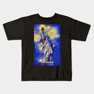 Freedom in flames Van Gogh Monet Cézanne Kids T-Shirt